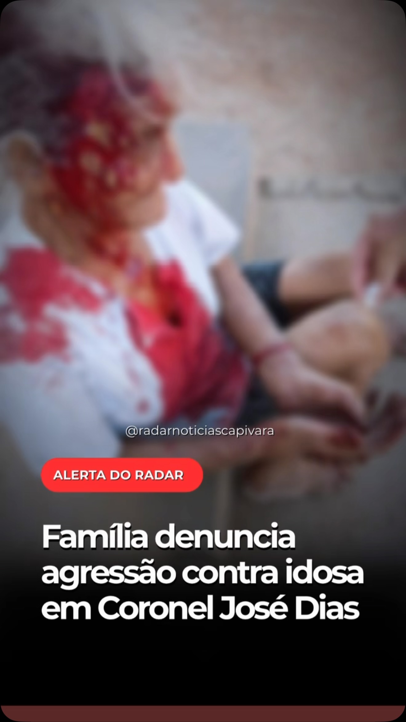 Família denuncia agressão contra idosa em Coronel José Dias