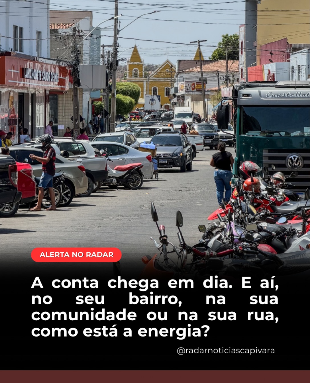 A conta chega em dia.