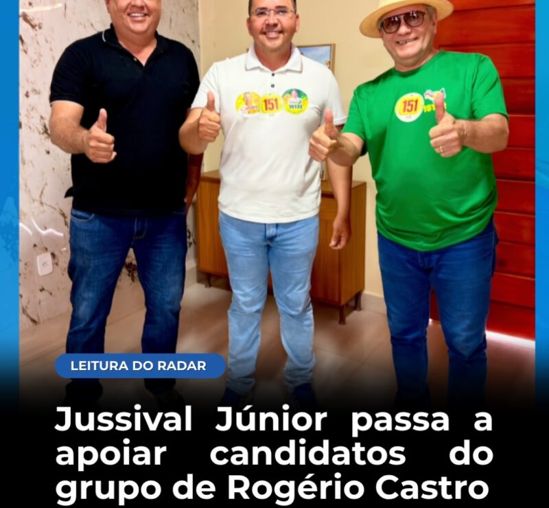 Jussival Júnior passa a apoiar o grupo de Rogério Castro
