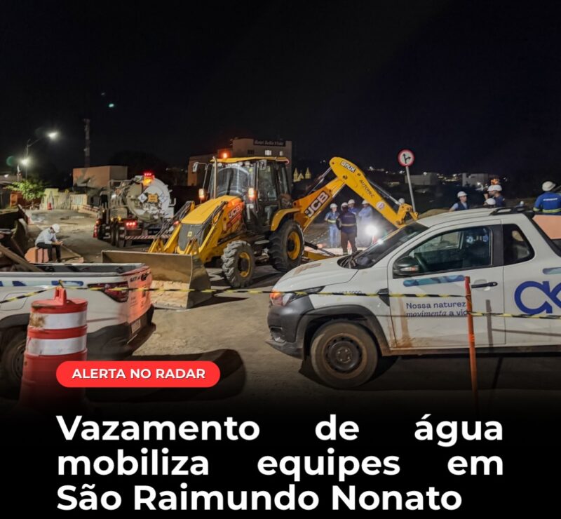 Vazamento de água mobiliza equipes em São Raimundo Nonato