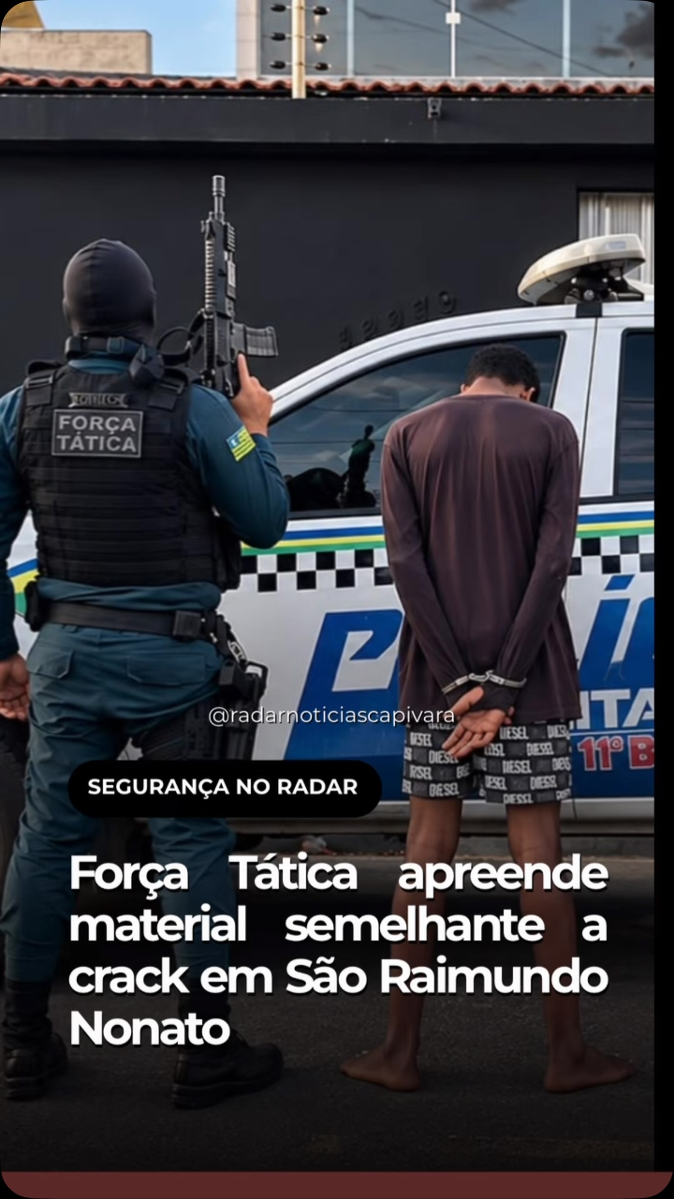 Força Tática apreende material parecido com crack em São Raimundo Nonato