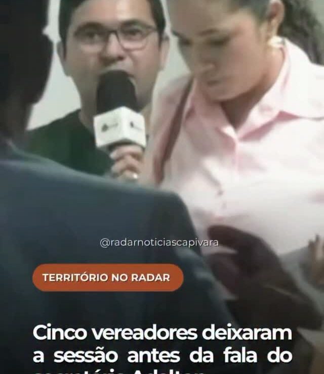 Cinco vereadores deixaram sessão antes da fala do secretário Adalton