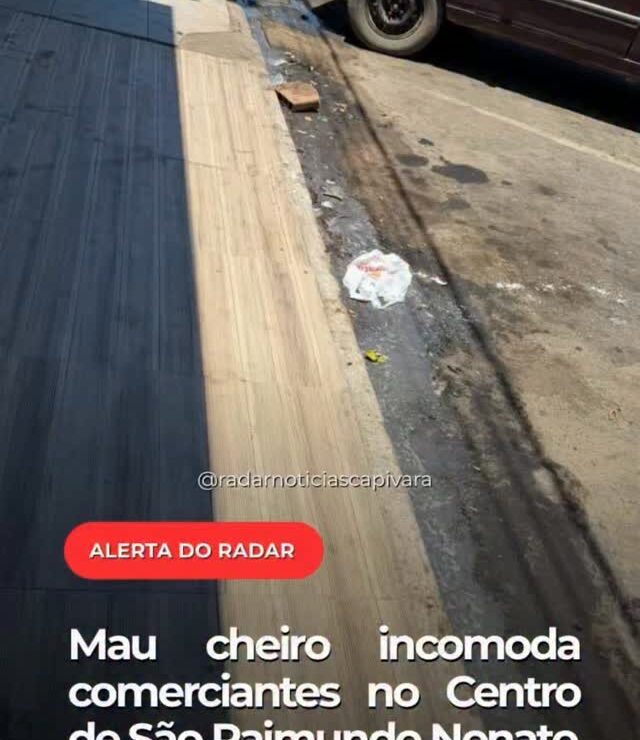 Mau cheiro incomoda comerciantes no Centro de São Raimundo Nonato