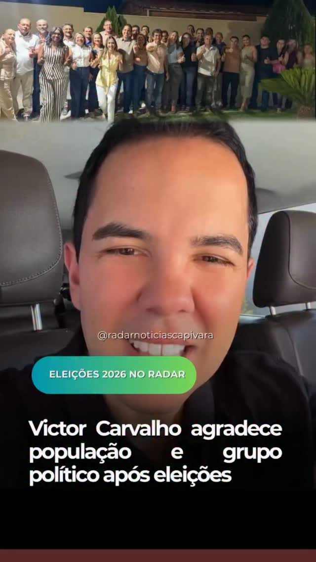 Victor Carvalho agradece população após eleições em Coronel José Dias