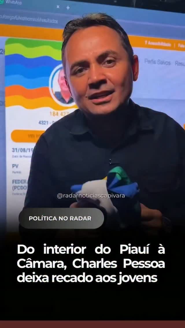 Do interior do Piauí à Câmara, Charles Pessoa deixa recado aos jovens