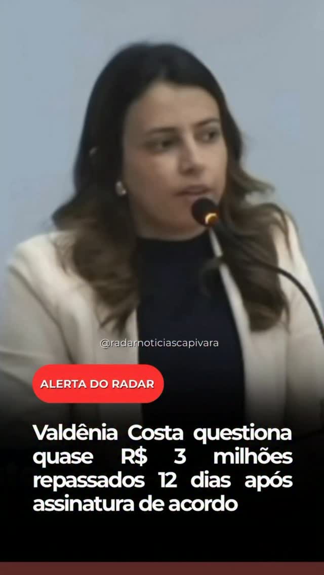 Valdênia Costa questiona quase R$ 3 milhões repassados 12 dias após assinatura de acordo