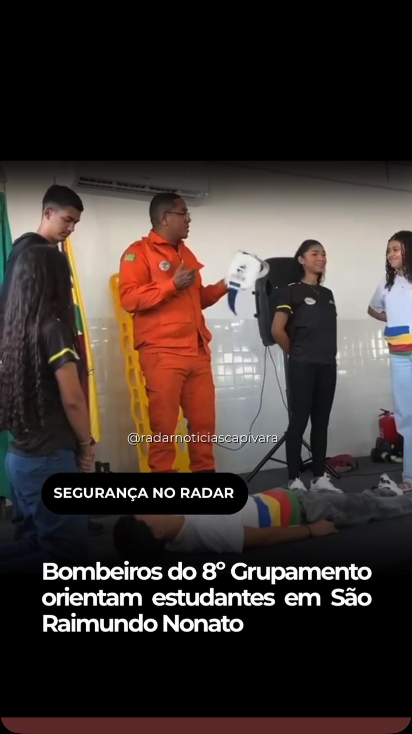 Bombeiros do 8º Grupamento orientam estudantes em São Raimundo Nonato